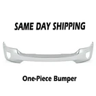 Front Bumper Face Bar w/Fog Light Hole Chrome For 2016-2019 Silverado 1500