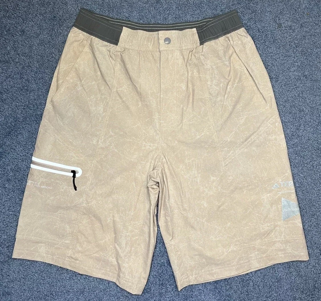Adidas TERREX x And Wander Shorts Mens Size 32 Outdoor Taupe New