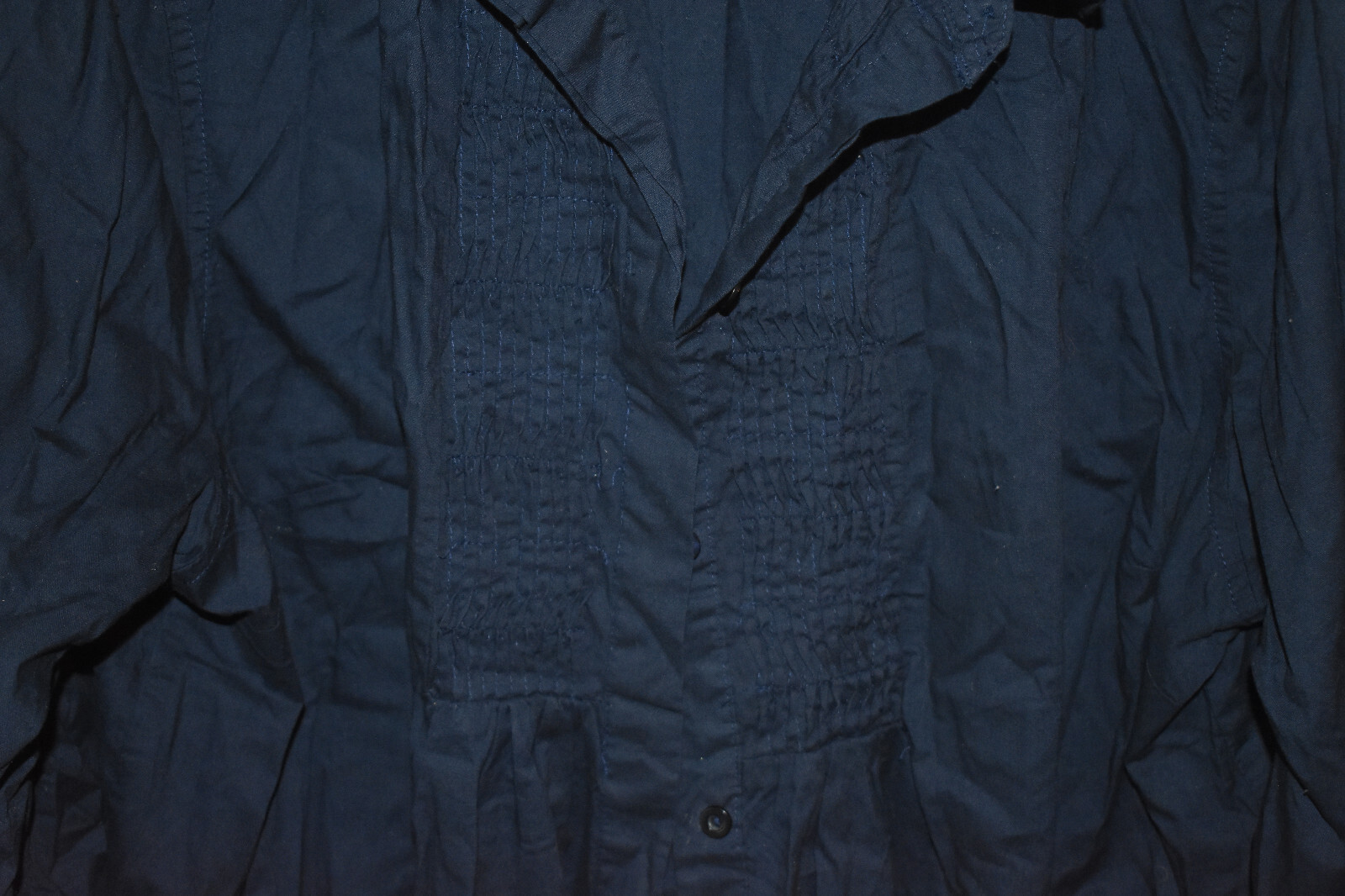 BASIC EDITIONS Plus Size 3x Dark Blue Button Down… - image 2