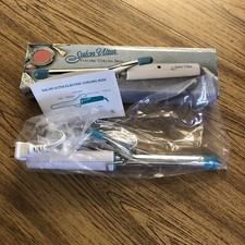 Vintage Electric Curling Iron - Salon Ultra - New In Box teal and white open box