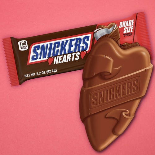 Snickers Hearts 24 count 2.2 oz Share Size Candy Chocolate - Picture 2 of 3