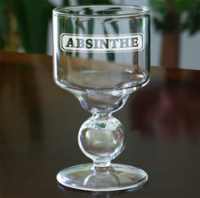 ABSINTHE ETCHED BUBBLE RESERVOIR ABSINTHE GLASS - (Set Available)