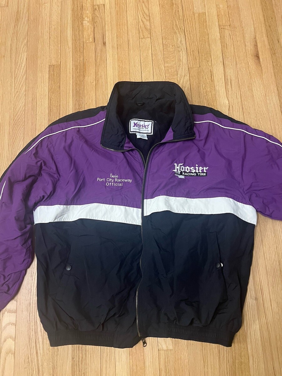 70s80s 激レアHoosier タイヤ　レーシングナイロンジャケット Vintage Hoosier Racing Jacket Tire Mens Size XL Puff Jacket