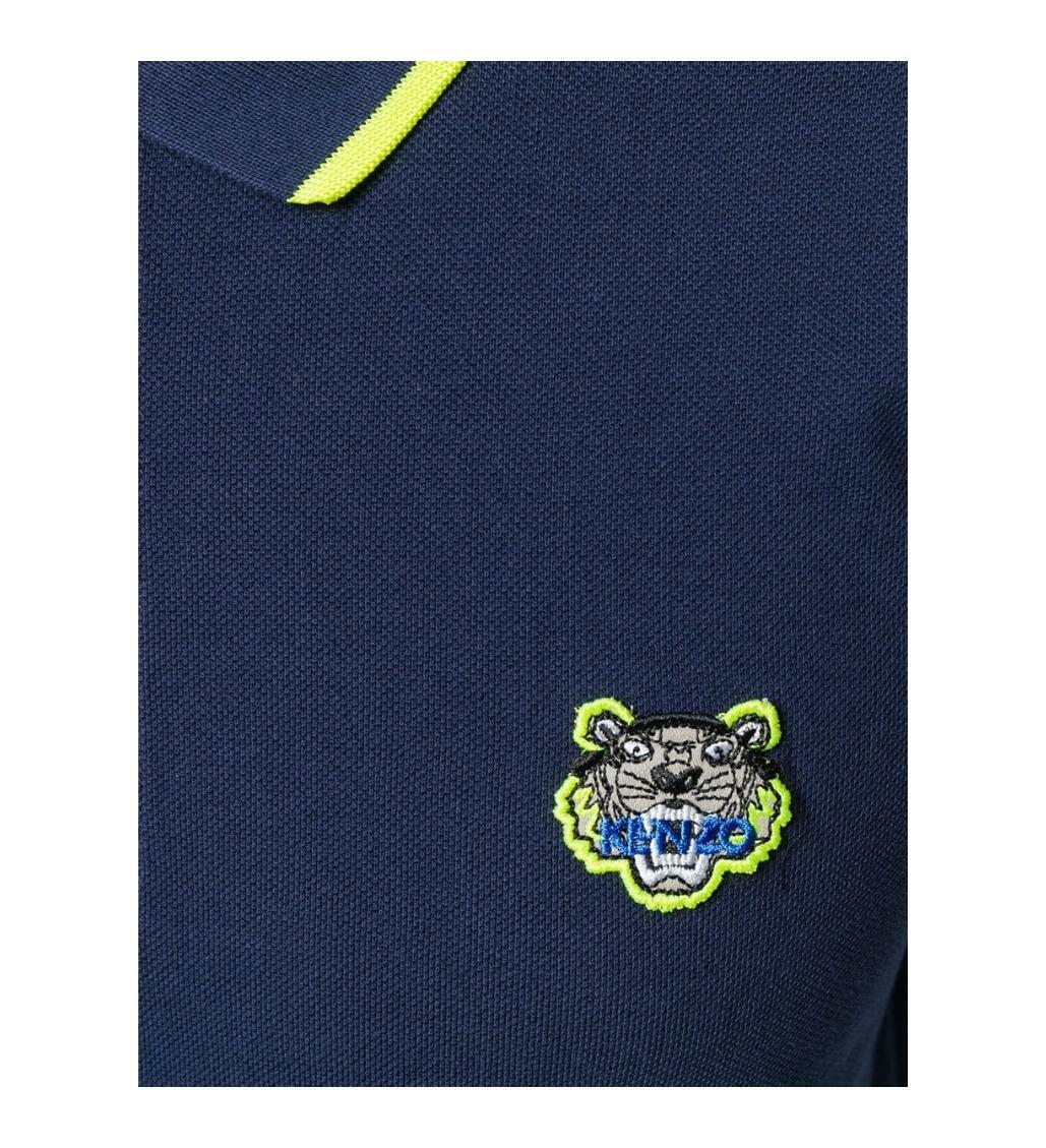 大人気新作 Tiger Mens Kenzo Crest eBay | Shirt Polo Blue Navy Cotton トップス
