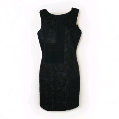 Clements Ribeiro Portobello Black Wool & Lace Dress Sleeveless Midi Size XS UK 8