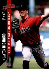 2015 Indianapolis Indians Choice #20 Clayton Richard Lafayette Indiana IN Card