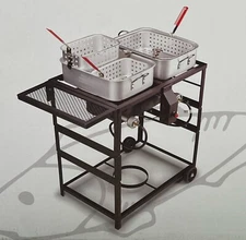 Gourmet 100,000 BTU 30qt Propane Fish / Chicken Wing Fryer Station W/ Baskets