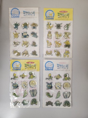 2000 Pocket Monsters 4 Set Adhésifs Pokemon Vintage - Photo 1 sur 2