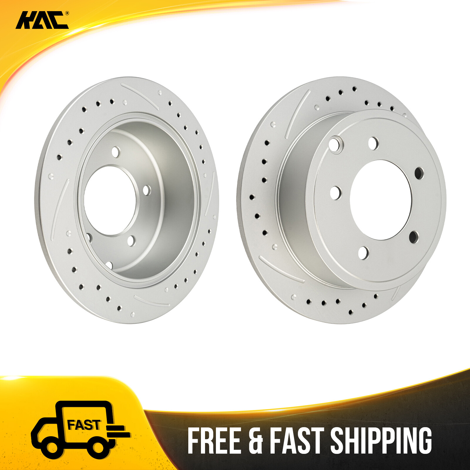 Chrysler 200 Dodge Avenger Jeep Compass Rear Drilled Brake Rotor