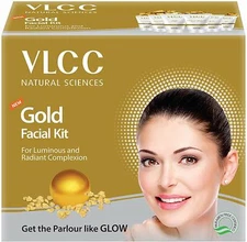 VLCC Gold Facial Kit 60g For Luminous and Radiant Complexion Cleanser Cum Toner