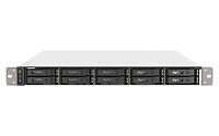 QNAP 1U 10-bay all flash NAS U.2/U.3 NVMe PCIe Gen4 x4 and SATA 6Gbps bays AMD