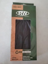 Rugged Wear Men's Leather Dress/Drive Winter Gloves,lined, Black Size Large