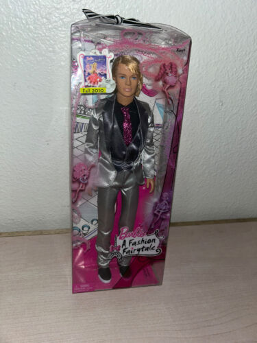 2009 Fashion Fairytale KEN Doll- Silver Suit Rooted Blond Hair- NEW