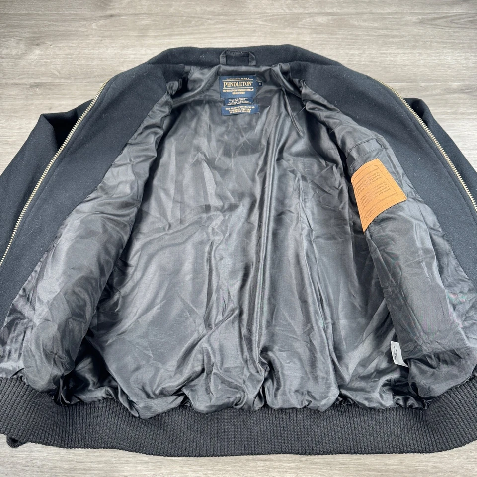 VTG Pendleton High Grade Southwestern Aztec Wool Bomber Jacket Medium Western - Image 3 of 4