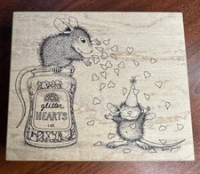 Stampa Rosa ~ 87 Glitter Hearts ~ House Mouse ~ L9