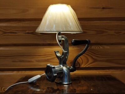 Soviet Retro Table Lamp USSR Meat grinder. Vintage Loft Lantern