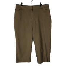 Chico's Fabulously Slimming Kaden Dark Khaki Capri Pants 2/12
