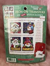 Christmas Iron On Transfer Fashion Art by Dimensions 80636 santa snowflake