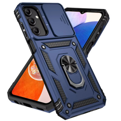 Handyhülle Schutz Hülle Schiebe Kamera Objektiv Rüstung Fall Ring Stand Cover