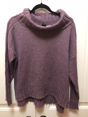 Hooked Up NWT XL Tunic Soft Cowl Purple Turtle Neck Sweater $44 B100
