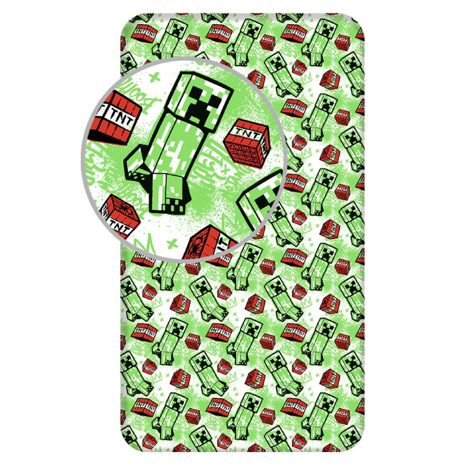 Minecraft Spannbetttuch Baumwoll-Spannbetttuch fr Kinderbett 90x20025 cm 4190₽