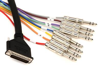 Hosa DTP-802 8-channel DB25 to 1/4'' TRS Snake - 6.6'