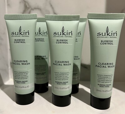 Sukin Blemish Control Clearing Gesichtswasser - 6 x 20 ml (120 ml) Neu & Versiegelt