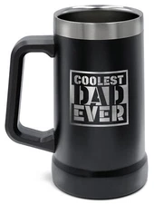 Beer Mug Gift for Dad 24oz Tumbler Cup with Handle for Christmas / Birthday Gift