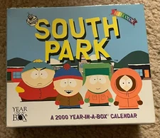 South Park 2000 Year-In-Box Calendar Full Color Unused RARE