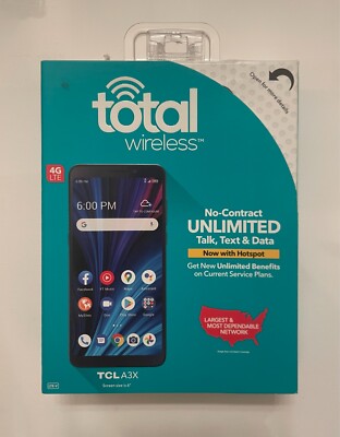 TCL A3X Unlimited No-Contract Cell Phone 32GB Black (Total Wireless) - FREE SHIP