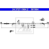 ATE Handbremsseil Bremsseil Hinten Links FüR Toyota RAV 4 III _A3_ A4_