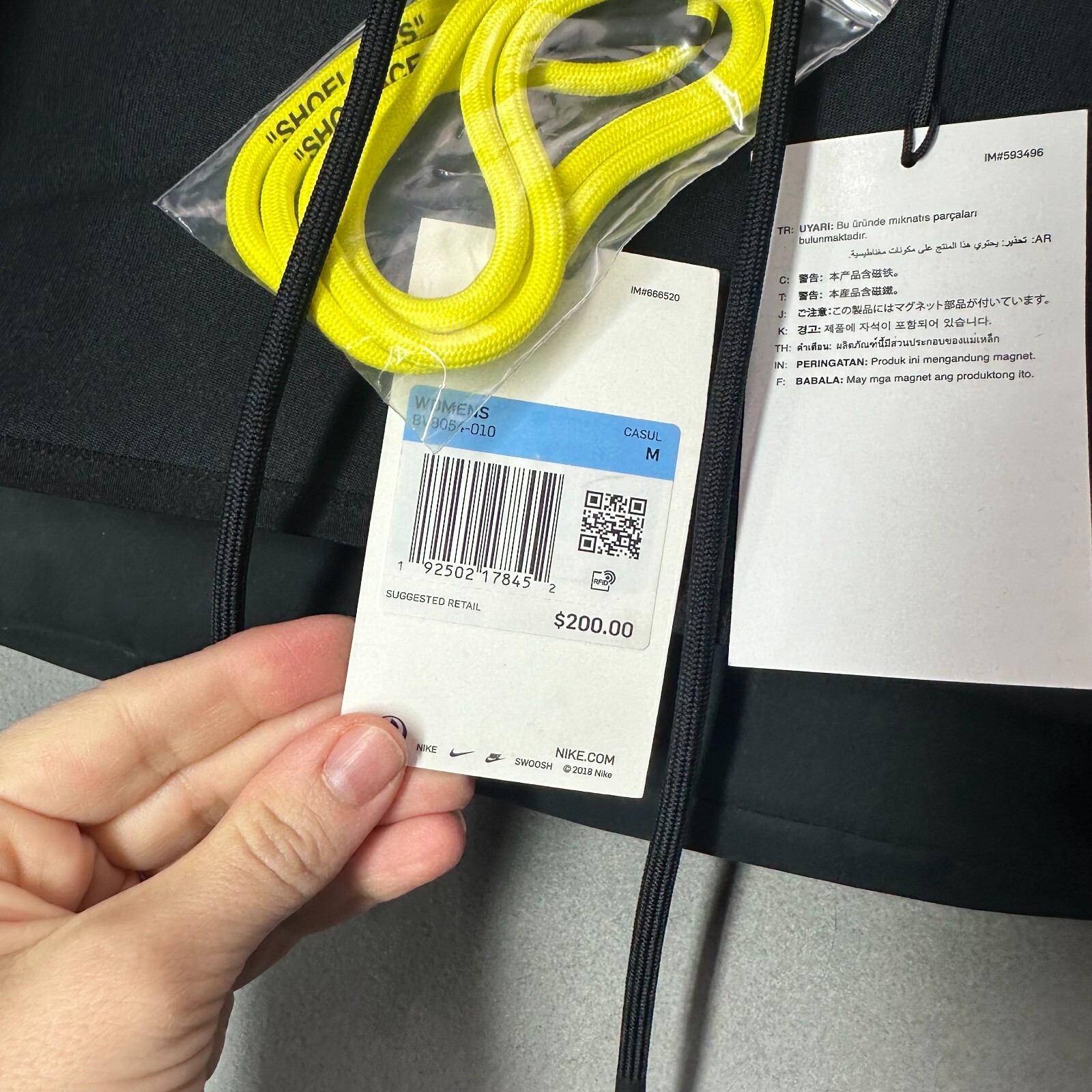 OFF WHITE X NIKE Borsa Nike x Off White donna NRG X Cross Bi gilet nera taglia M BV8054 010 nuova con etichette $200