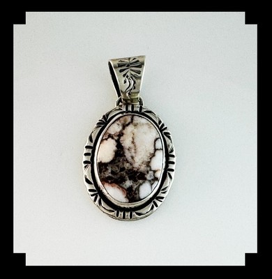 Handcrafted Sterling and Wild Horse Magnesite Pendant