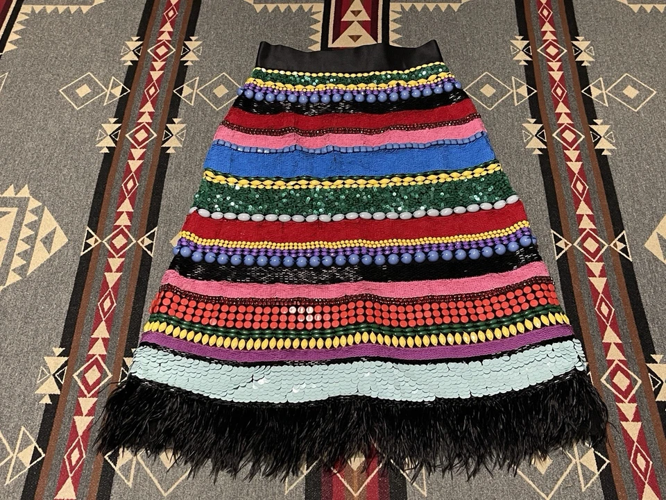 Женская украшенная бисером мини-юбка Alice + Olivia 0 Merril BC - Изображение 2 из 4