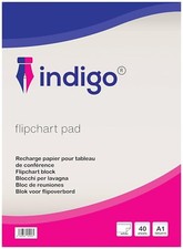 5x Indigo Office Perforated A1 585x810 Professional Flipchart Pad - 40 Sheets