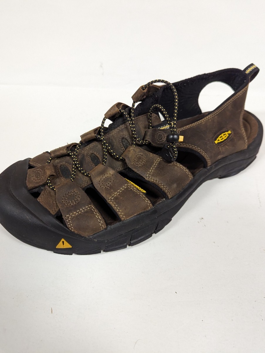 KEEN Sandals Hiking Walking Waterproof Brown Leather Mens  display picture 2