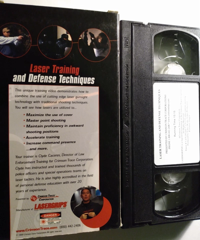 Crimson Trace Corp. Laser Training& Defense Techniques, VHS 1999, Used. - Image 2 of 2