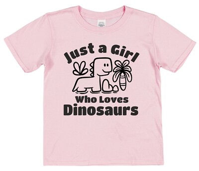 Just a Girl Who Loves Dinosaurs T-shirt for Women Girls Cute Dinosaur  Gift UK - Main Image