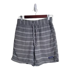 Patagonia Shorts Men S Baggies Natural 6" Gorpcore Beach Stripe Coastal Surf 