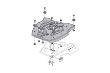 Adapter Plate for ALU-RACK For BMW, DUCATI, HONDA, SUZUKI, TRIUMPH CB 1300 ABS,.