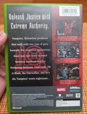 Blade II 2 (Microsoft Xbox, 2002) Complete W/ Mint Disc