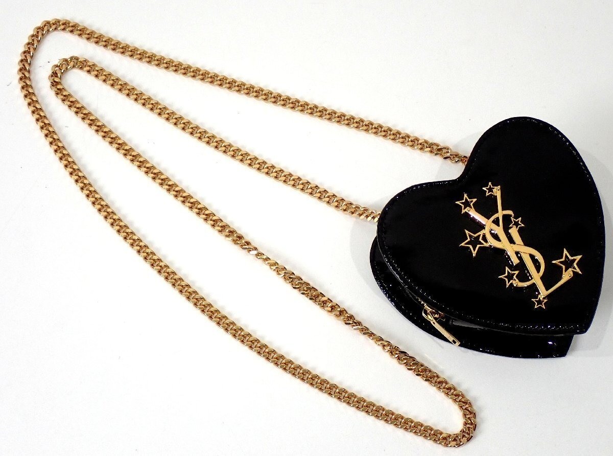 Borsa a tracolla Yves Saint Laurent cuore smaltata mini catena amore tracolla dal Giappone