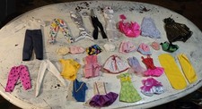 Lot of 30 VTG Barbie Shirts, Pants, Shorts,Dresses,Skirts,Bag,Blankets  A Bow