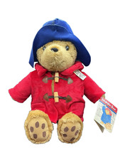 Paddington Bear Plush Red Coat Blue Hat P.B. Stuffed Toy 14"
