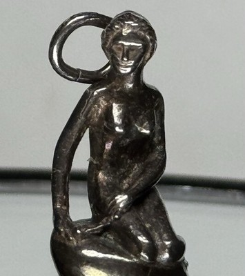 Sterling Vintage Bernard Hertz Denmark Mermaid Pendant 8.4 Grams *MAKE OFFER*
