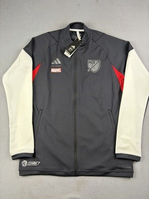 Adidas Marvel Jacket Men Large MLS All-Star Anthem Track Jacket Stark Industries
