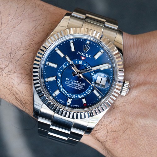 Rolex 326934 Sky-Dweller Blue Dial Stainless Steel Watch