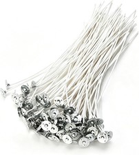 100 Pre-Waxed Cotton Candle Wicks for DIY Candle Making - 6 Inch