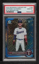 2022 Bowman Chrome Mega Box Blue Mojo Refractor Anthony Gutierrez PSA 10 1a7o