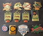 VINTAGE Lot MLB Baseball LAPEL PINS Braves Cubs Sox Padres Inaugural Coca Cola